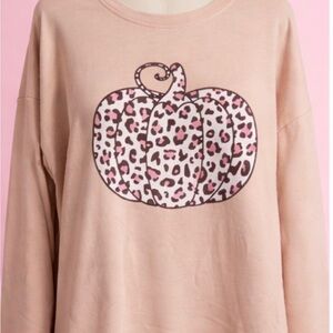 Leopard Pumpkin Graphic Sweatshirt